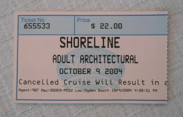 Jízdenka Shoreline Sightseeing Chicago sada 4 jizdenek a 2 programů jízdy - rok 2004