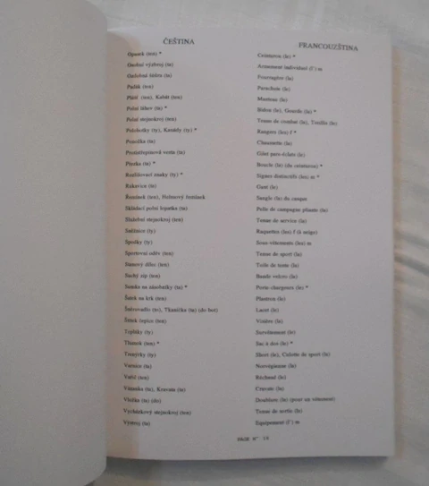 Tématický obrázkový slovník vojenské terminologie česko-francouzský - 1996