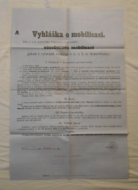 Replika Císařský manifest Mým národům 1914 - SOUČASNÁ REPLIKA