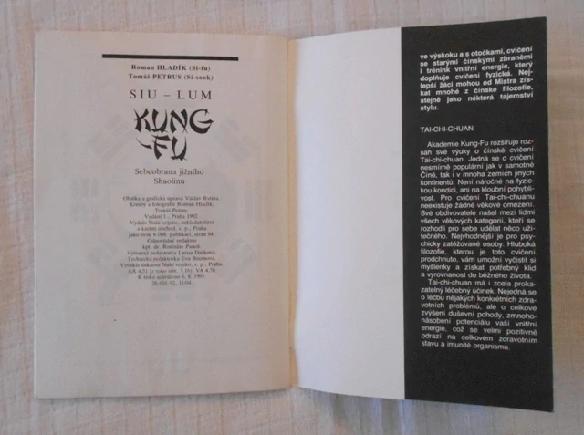 Hladík, Petrus - Siu-Lum Kung-Fu Sebeobrana jižního Shaolinu - 1992
