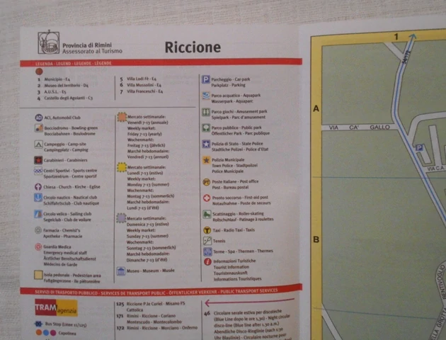 Riccione City map - Provincia di Rimini Edizione 2008