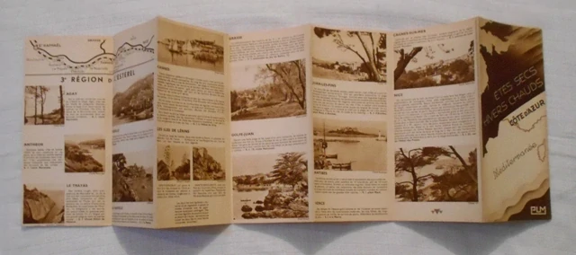 Reklamní turistický leták Côte d’Azur - Étés Secs Hivers Chauds - francouzsky