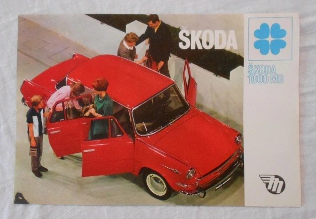 Prospekt Škoda sada 3 kusy - 1000 MB De Luxe Škoda 1000 MBG + 1000 MB + 1000 MBX - Mototechna