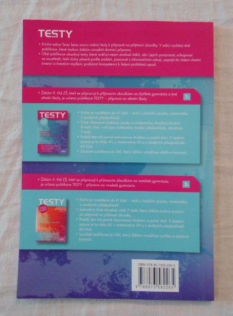 Testy Příprava na střední školy - Český jazyk, Matematika, Studijní předpoklady - 2013