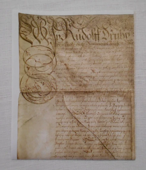 Replika - Majestát Rudolfa II. z roku 1609 - současná příloha