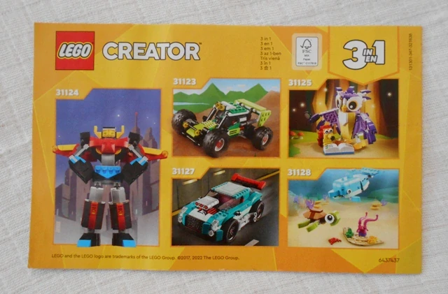 Lego Creator 3v1 31058 Ceratopsid návod - Lego 2022 / JEN NÁVOD /