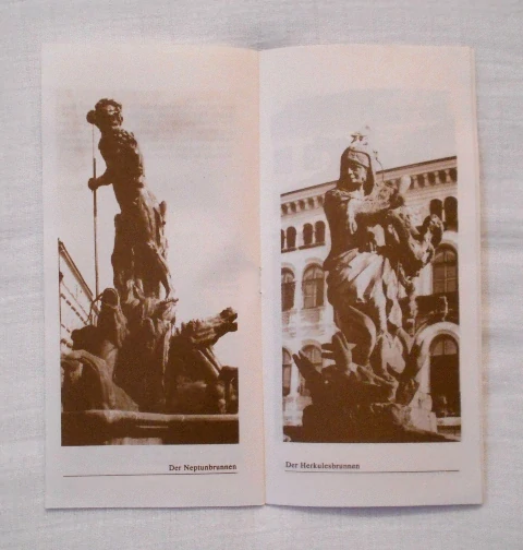 Turistická brožura Die Olomoucer Brunnen ( Olomoucer Stadtbrunnen ) - 1991 - v němčině