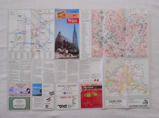 Mapa Wien Stadtplan / Městský plán Vídeň / - 90. léta