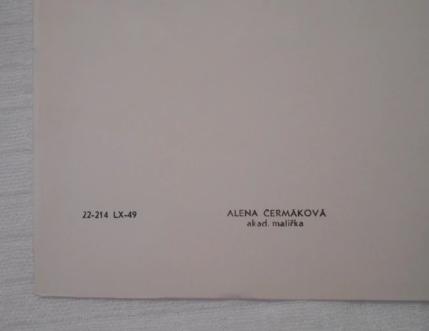 Telegram - Alena Čermáková ilustrovaný doručovací formulář použitý - 1982