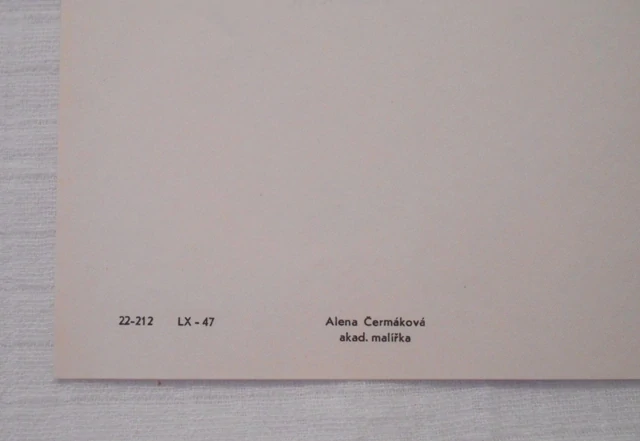 Telegram - Alena Čermáková ilustrovaný doručovací formulář použitý - 1982