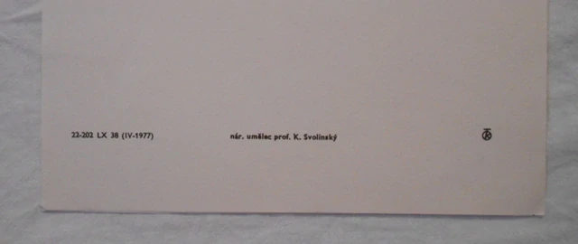 Telegram - K. Svolinský ilustrovaný doručovací formulář použitý - 1977