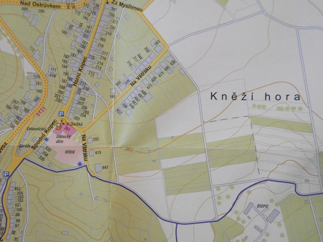 Mapa Pozořice - Plán obce Pozořice - 2005