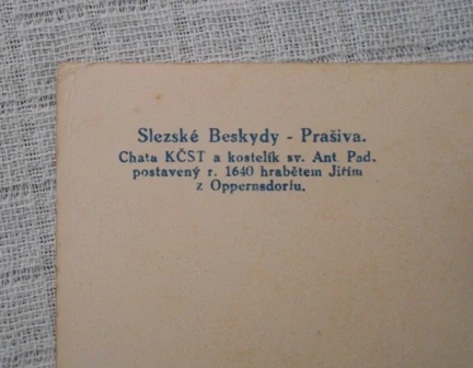 Pohlednice Slezské Beskydy - Prašivá - Kohut Vyšné Lhoty - čb neposlaná