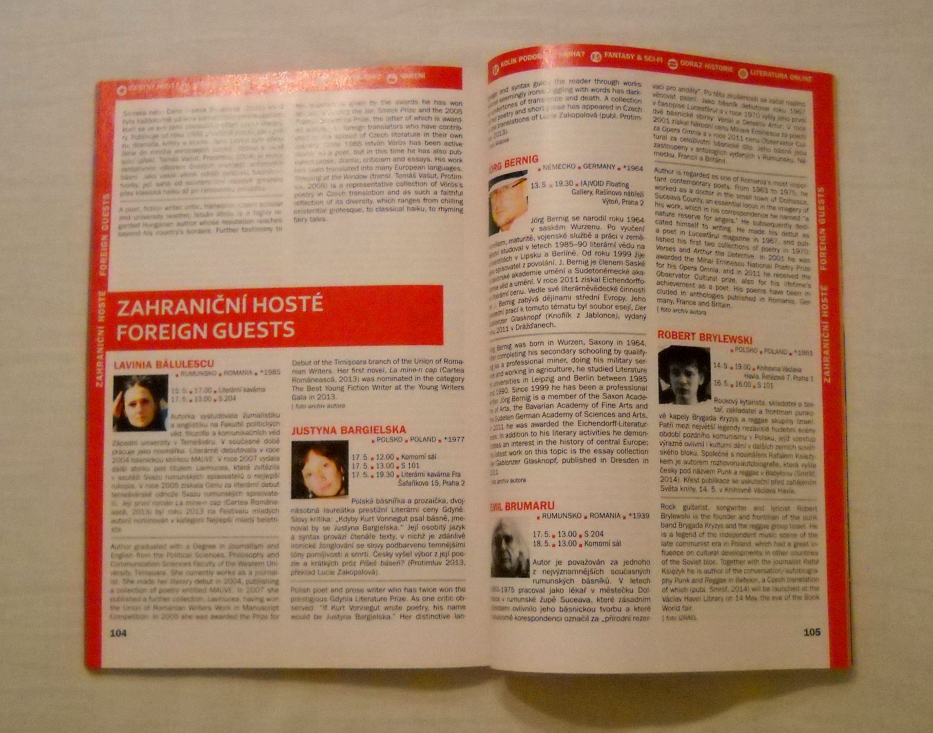 Program výstavy Svět knihy Praha 2014 - originál
