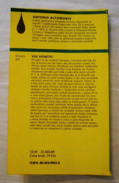 Antonio Altomonte - Via Veneto - 1989