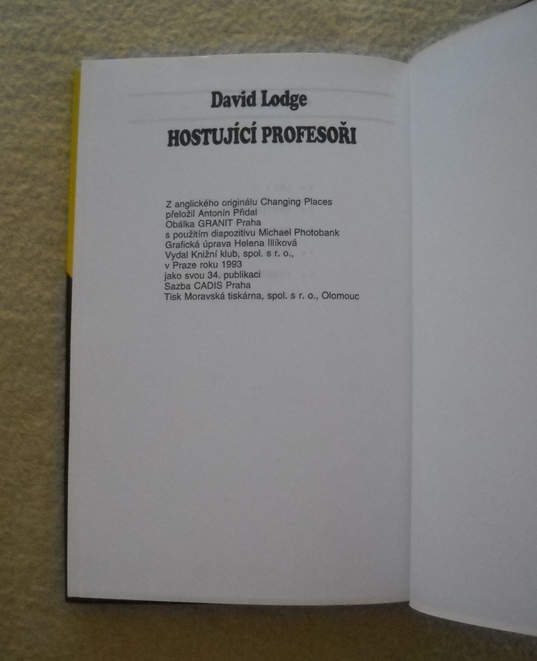 David Lodge - Hostující profesoři - KK 1993