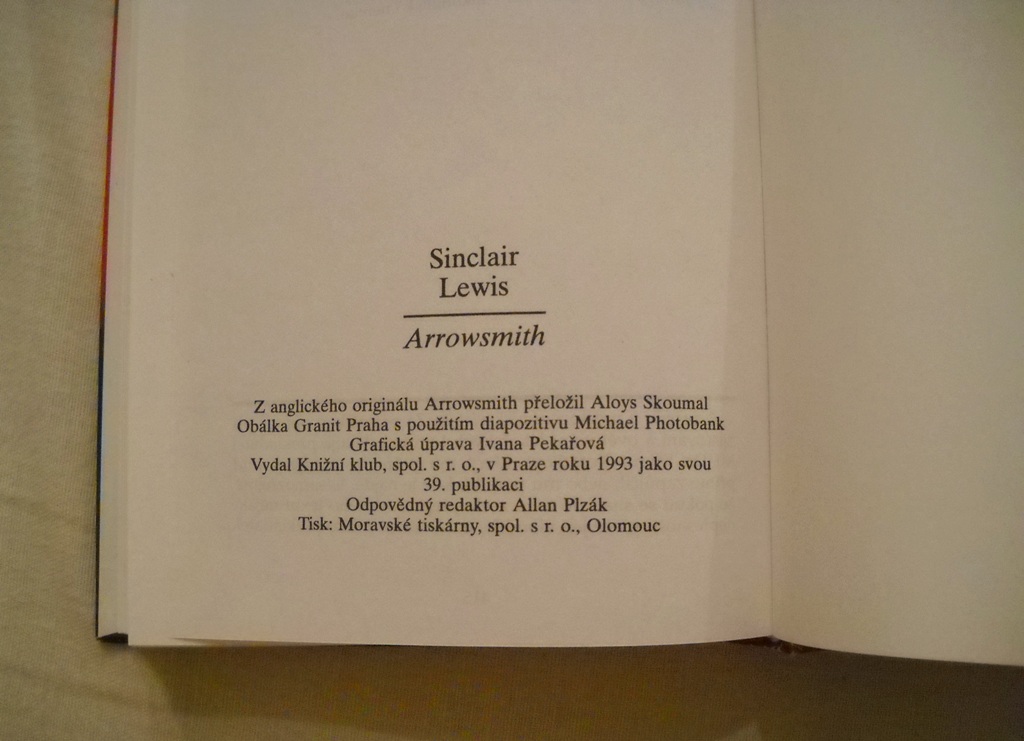 Sinclair Lewis - Arrowsmith - KK 1993