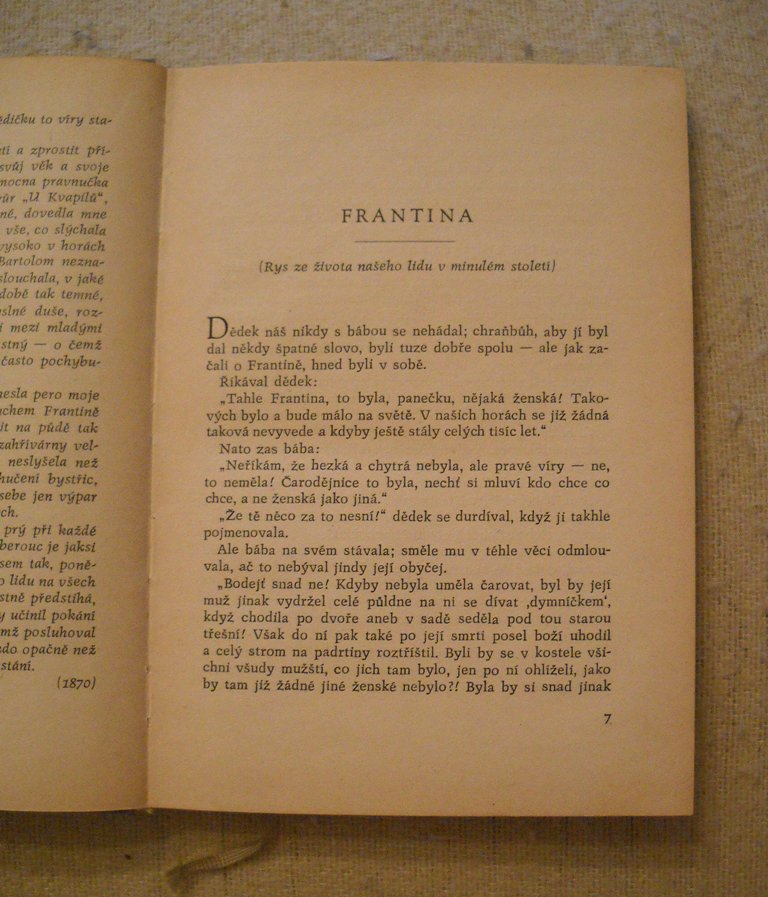 Karolína Světlá - Frantina - SPN 1960