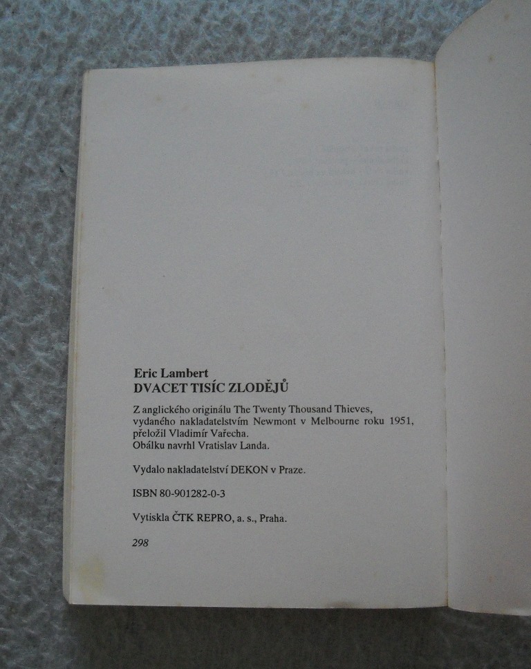 Eric Lambert - Dvacet tisíc zlodějů - 1960