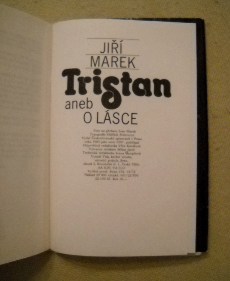 Jiří Marek - Tristan aneb O lásce - 1985