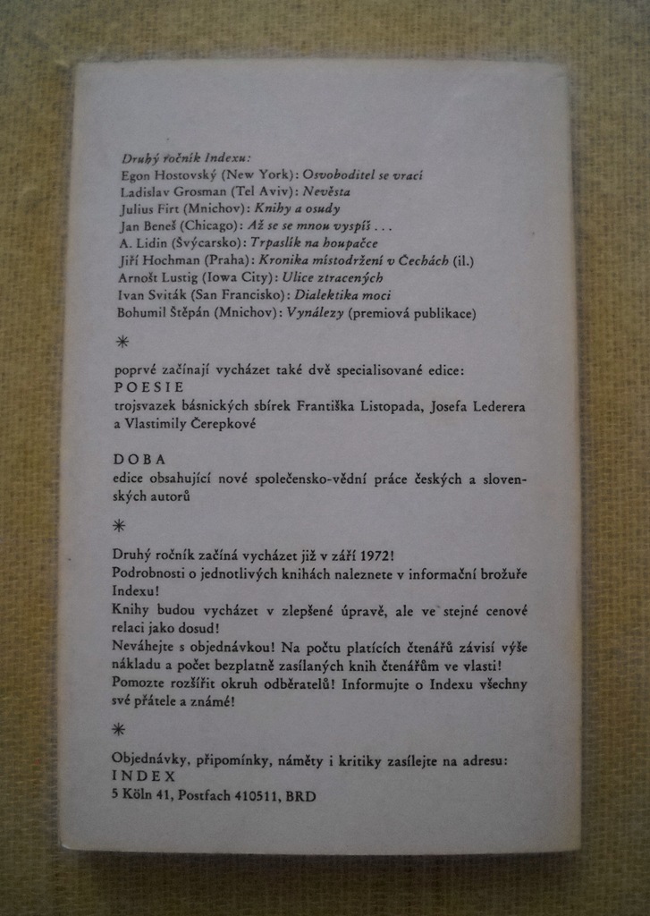 Sborník Systémové změny - Index Kőln 1972