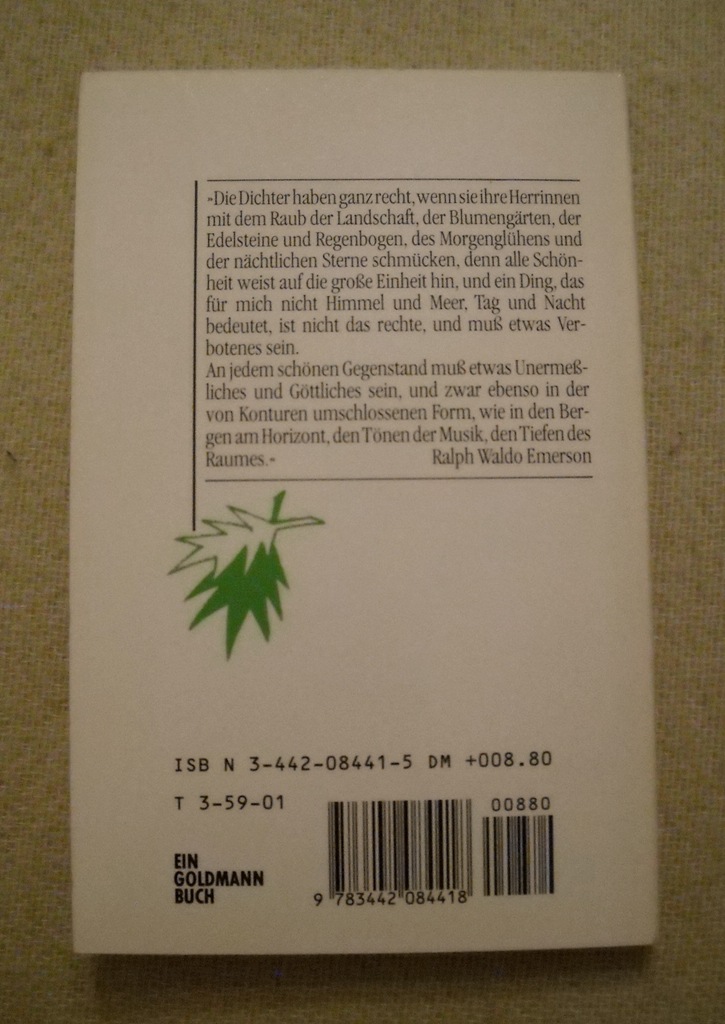 Ralph Waldo Emerson - Ausgewählte texte - 1987