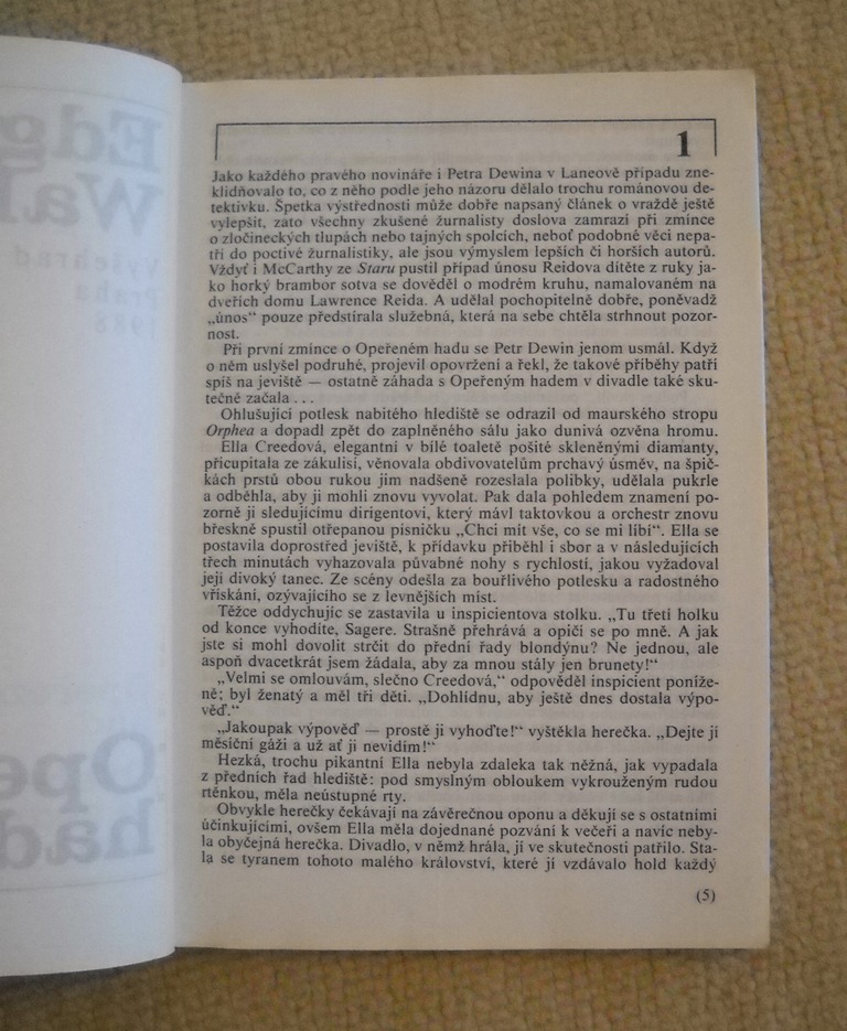 Edgar Wallace - Opeřený had - Vyšehrad 1988