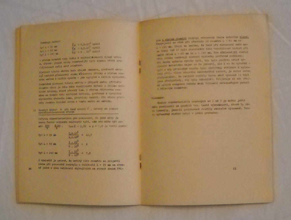 Ing. V. Linhart - Vliv rozměrového faktoru na únavovou pevnost - 1962