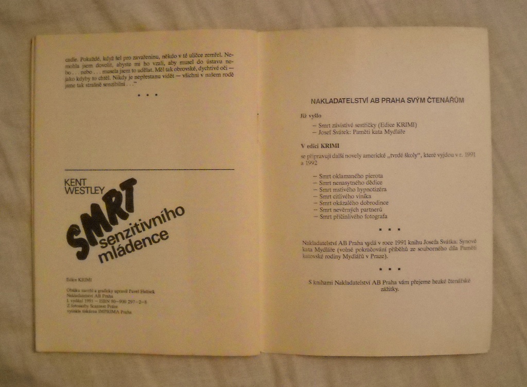 Kent Westley - Smrt senzitivního mládence - 1991