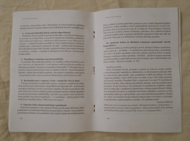 Politika jako evangelizace - Dr. František Nosek a dnešek - Bílý slon 2004