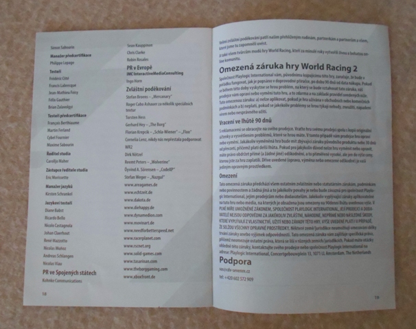 World Racing 2 - český manuál - 2005