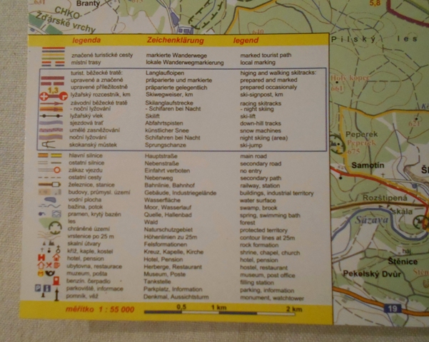 Zimní mapa Žďárské vrchy 1 : 55 000 