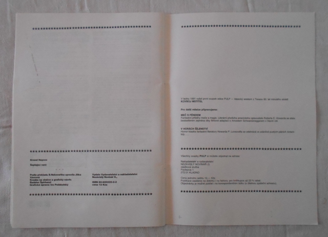 Ernest Haycox - Šeptající ranč - edice Pulp 1991