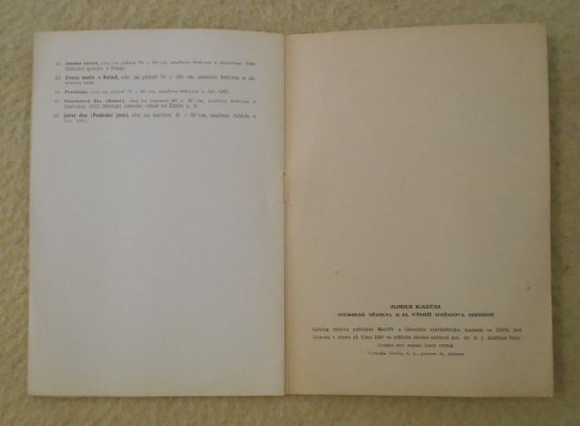 Oldřich Blažíček – Souborná výstava k 15. výročí umělcova odchodu - 1968