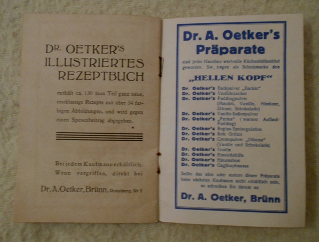 Dr. Oetker´s Einsiedehilfe - Ausgabe E