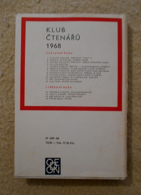 Francis Scott Fitzgerald - Něžná je noc - Odeon 1968