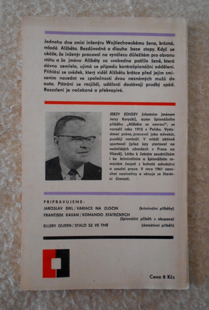 Jerzy Edigey - Alžběta se nevrací - magnet *70