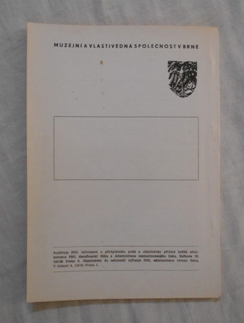 Časopis Vlastivědný věstník moravský rok 1993 číslo 2