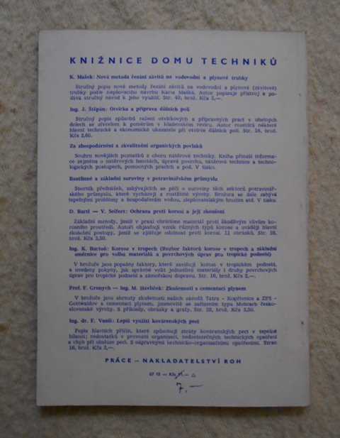 Využití automatisace a regulace v průmyslu - 1955