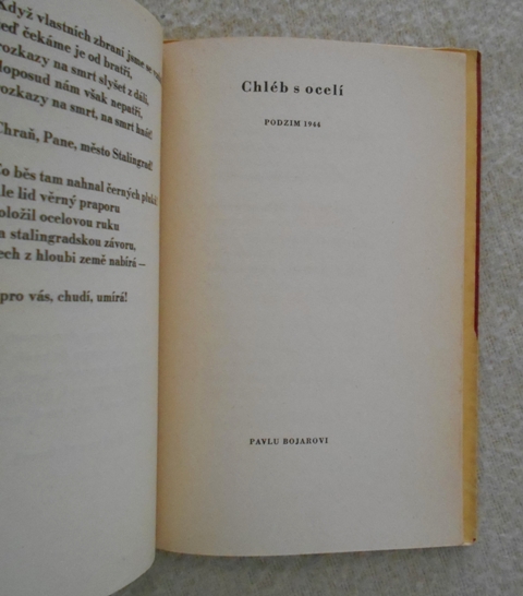 František Hrubín - Chléb s ocelí - 1945