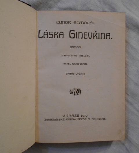 Elinor Glynová - Láska Ginevřina - Praha 1919
