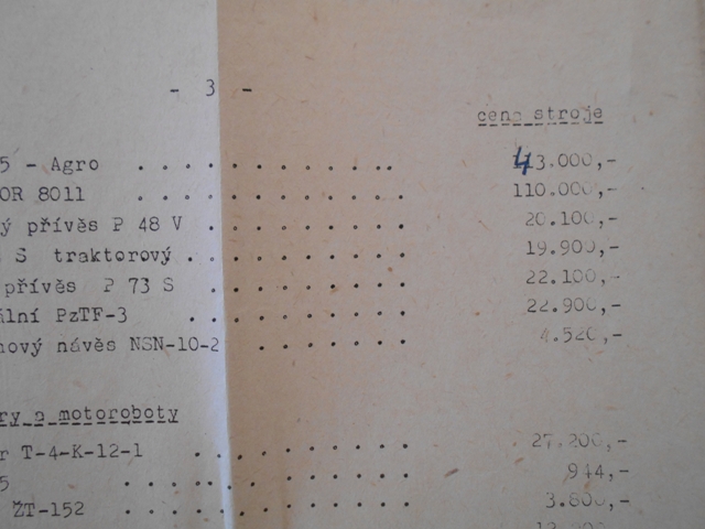 Ceny strojů předváděných při příležitosti XII. Mezinárodního veletrhu Brno 1970