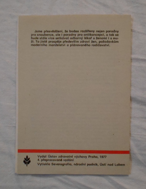 Zdravotnický leták Slovo lékaře k ženám - 1977