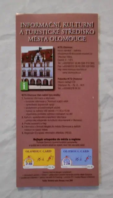 Regionální propagační leták Olomouc Orloj - 2002