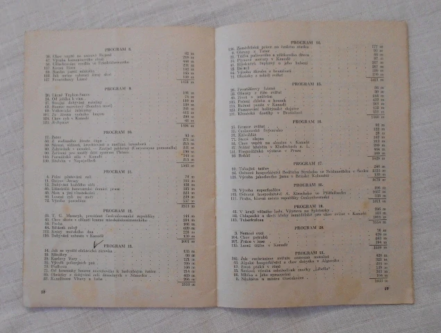 Seznam diapositivových přednášek a filmů - Zemědělská ústředna filmů a diapositivů Praha - 1935