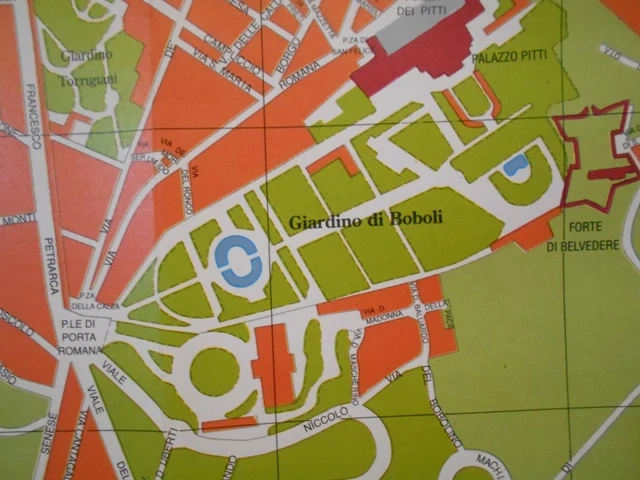 Mapa - Die Stadt Florenz - německy