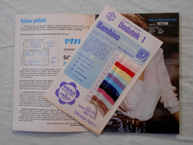 Zásilkový prodej Vlna katalog 10 - Vlnap 1990