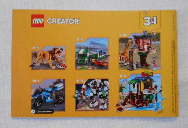Lego Creator 3v1 31113 návod - Lego 2021 / JEN NÁVOD /