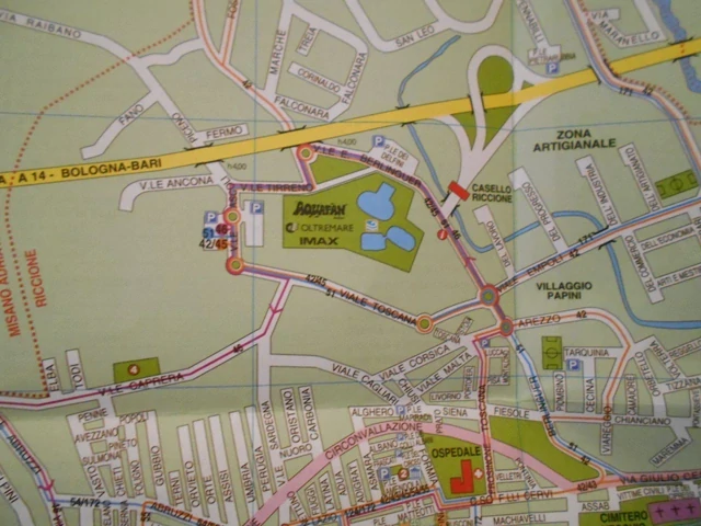 Riccione City map - Provincia di Rimini Edizione 2008