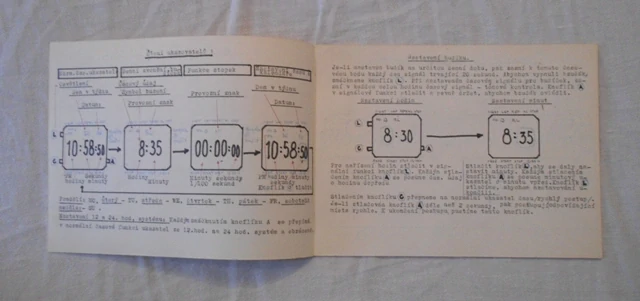 Návod Digitální hodinky Casio Module No. 415 / s domácím českým překladem / - 80. léta